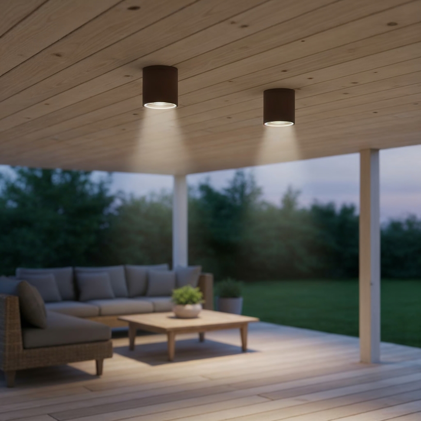 Ideal Lux - Foco para casa de banho GUN 1xGU10/28W/230V IP55 castanho