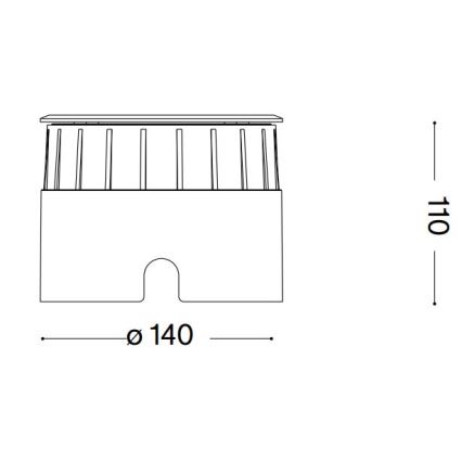 Ideal Lux - Iluminação de caminho de acesso LED FLOOR LED/12W/230V diâmetro 14 cm CRI 90 IP67 cromado brilhante