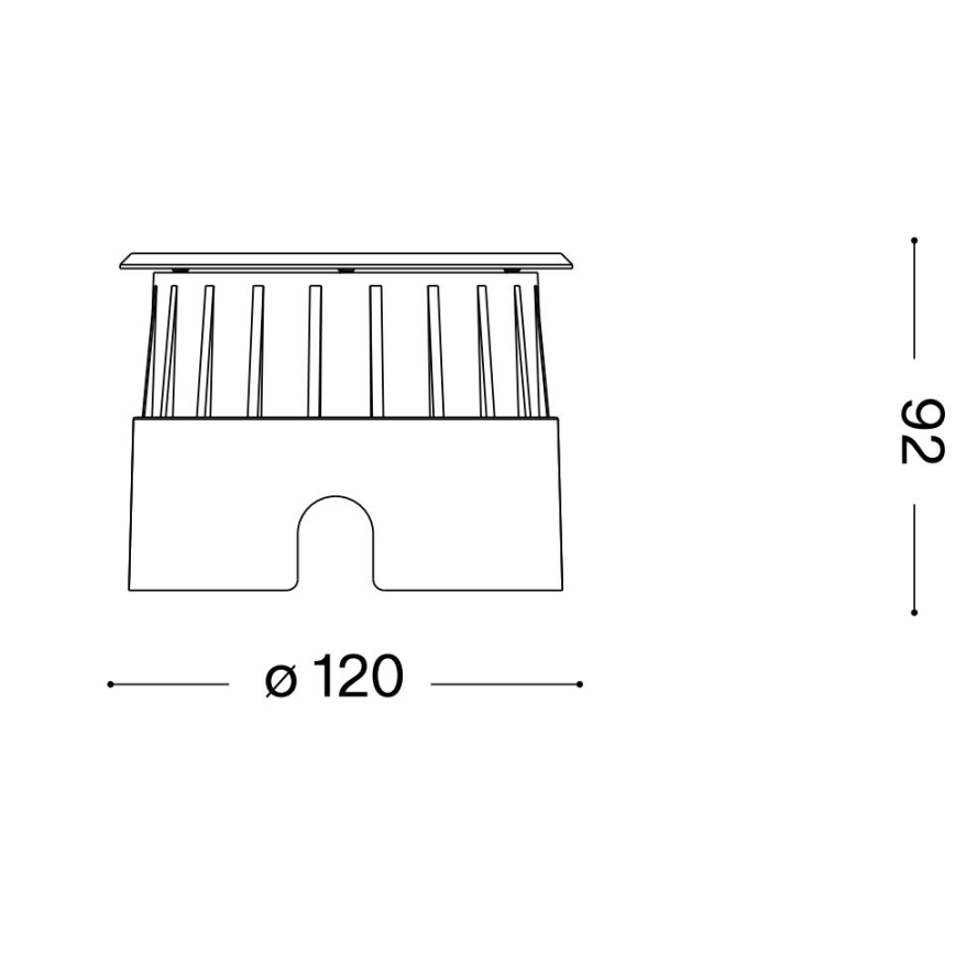 Ideal Lux - Iluminação de caminho de acesso LED FLOOR LED/6W/230V diâmetro 12 cm CRI 90 IP67 cromado brilhante