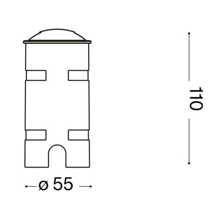 Ideal Lux - Iluminação de caminho de acesso LED ROCKET LED/2W/24V CRI 90 IP68 cromado mate