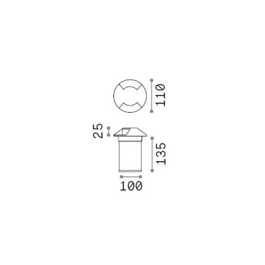 Ideal Lux - Iluminação de caminho de acesso LED ROCKET LED/3W/230V CRI 90 IP65 cromado mate