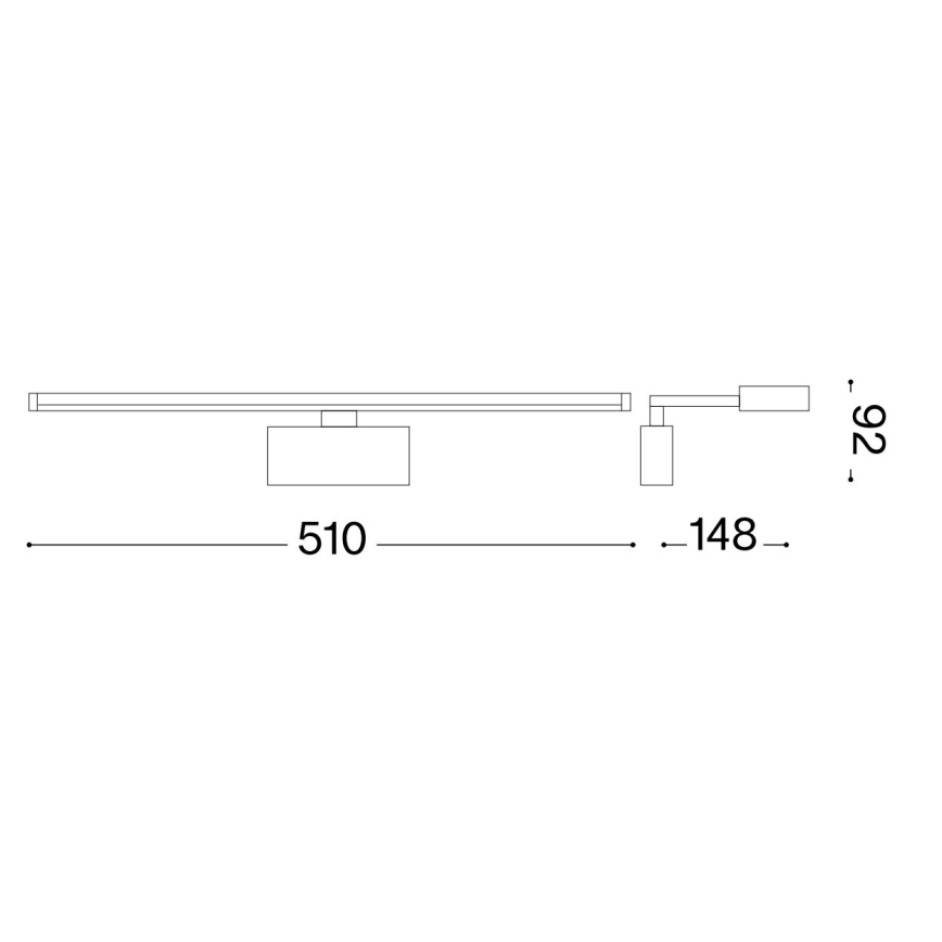 Ideal Lux - Iluminação de ilustração LED ALMA LED/12,5W/230V 51 cm CRI 90 dourado