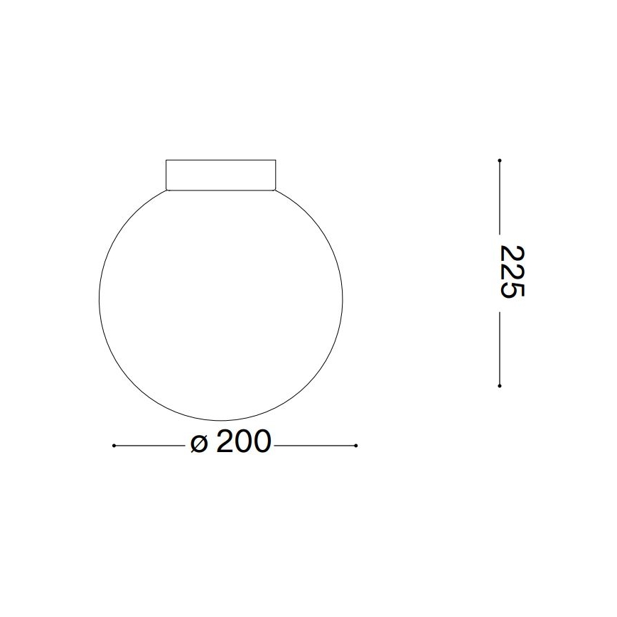 Ideal Lux - Iluminação de parede CARTA 1xE27/25W/230V diâmetro 20 cm branco