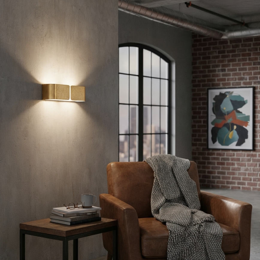 Ideal Lux - Iluminação de parede CLIP 2xE27/60W/230V dourado