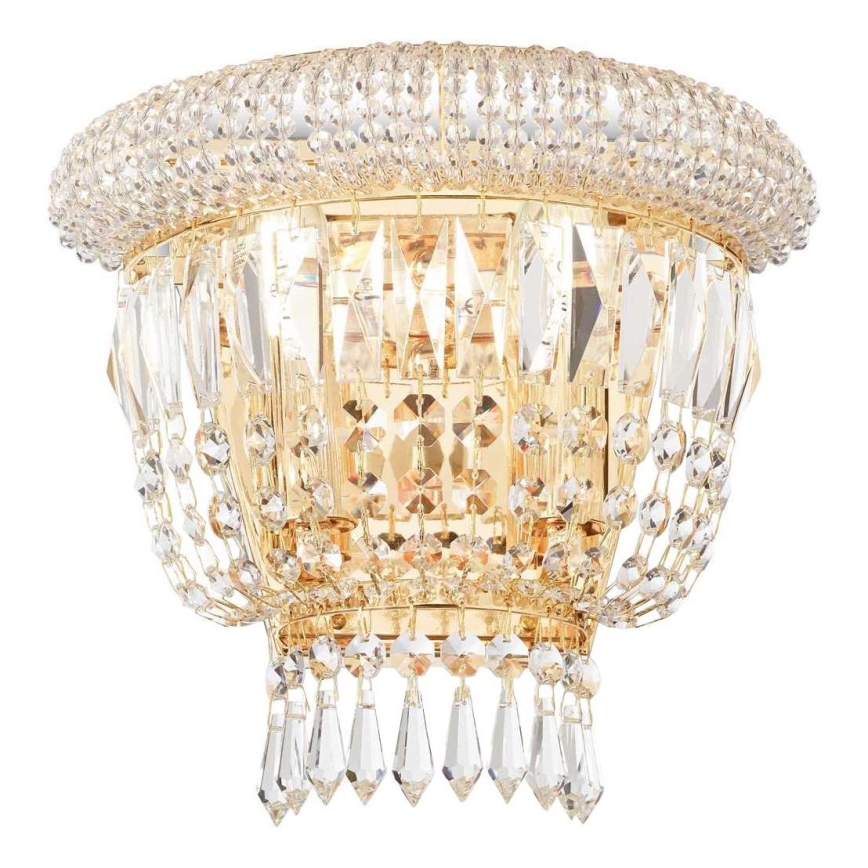 Ideal Lux - Iluminação de parede de cristal DUBAI 2xE14/28W/230V dourado