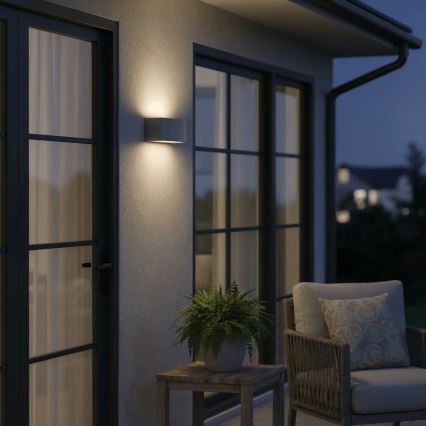 Ideal Lux - Iluminação de parede exterior ANDROMEDA 1xE27/60W/230V IP55 antracite