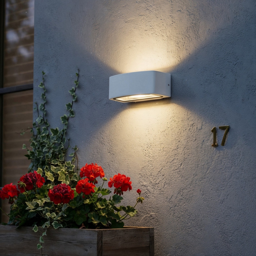 Ideal Lux - Iluminação de parede exterior ANDROMEDA 1xE27/60W/230V IP55 branco