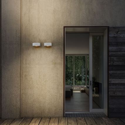 Ideal Lux - Iluminação de parede exterior ANDROMEDA 1xE27/60W/230V IP55 branco