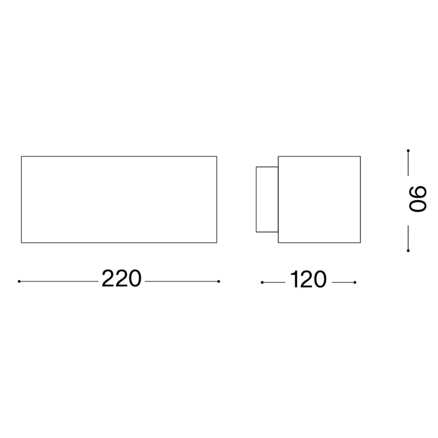 Ideal Lux - Iluminação de parede exterior ANDROMEDA 1xE27/60W/230V IP55 castanho