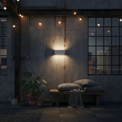 Ideal Lux - Iluminação de parede exterior ANDROMEDA 1xE27/60W/230V IP55 cinzento