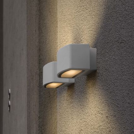 Ideal Lux - Iluminação de parede exterior ANDROMEDA 1xE27/60W/230V IP55 cinzento