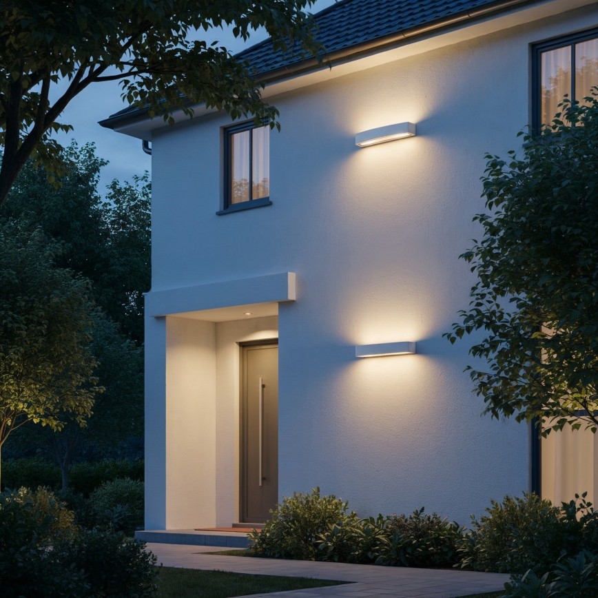 Ideal Lux - Iluminação de parede exterior ANDROMEDA 2xE27/60W/230V IP55 branco