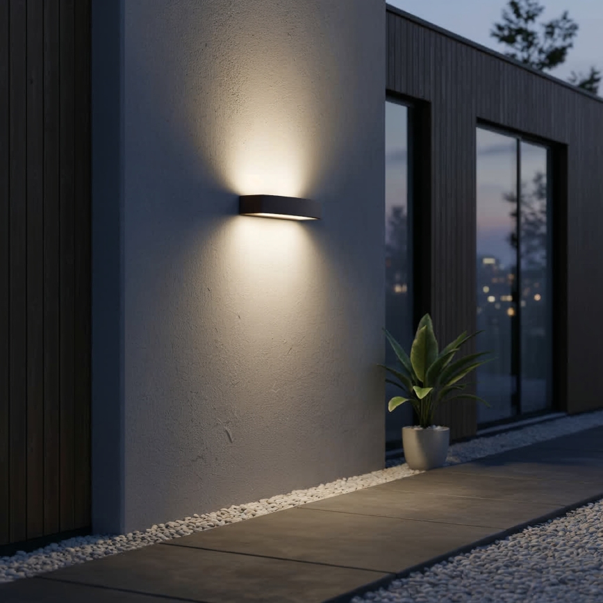 Ideal Lux - Iluminação de parede exterior ANDROMEDA 2xE27/60W/230V IP55 castanho