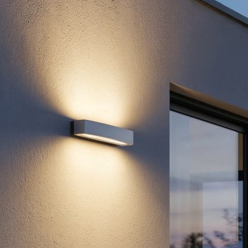 Ideal Lux - Iluminação de parede exterior ANDROMEDA 2xE27/60W/230V IP55 cinzento