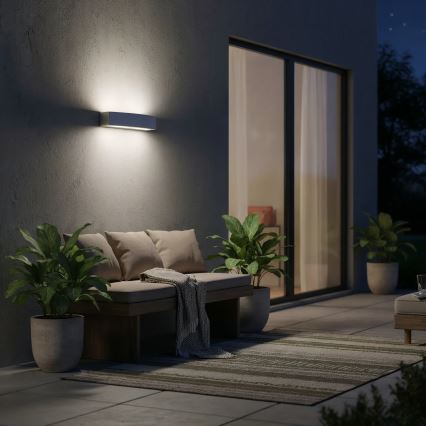 Ideal Lux - Iluminação de parede exterior ANDROMEDA 2xE27/60W/230V IP55 cinzento