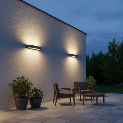 Ideal Lux - Iluminação de parede exterior ANDROMEDA 2xE27/60W/230V IP55 preto