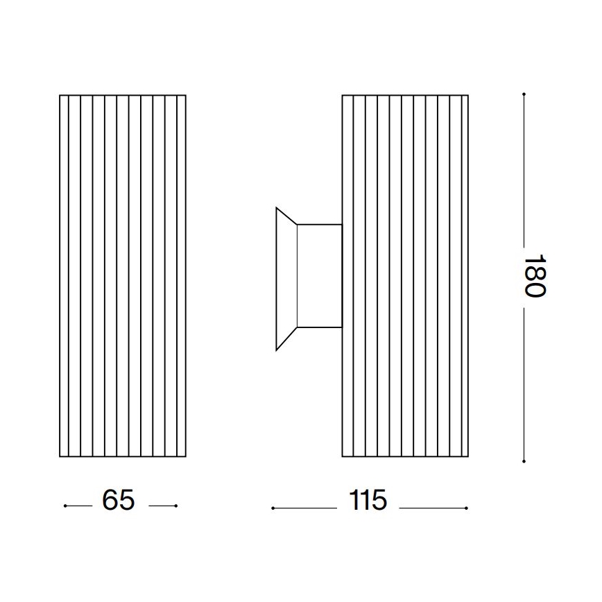 Ideal Lux - Iluminação de parede exterior BASE 2xGU10/28W/230V IP44 branco
