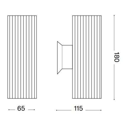 Ideal Lux - Iluminação de parede exterior BASE 2xGU10/28W/230V IP44 preto