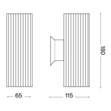 Ideal Lux - Iluminação de parede exterior BASE 2xGU10/28W/230V IP44 preto
