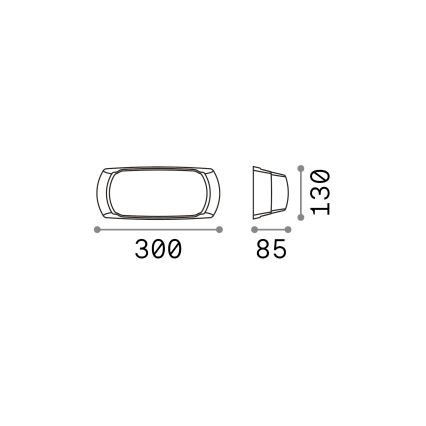 Ideal Lux - Iluminação de parede exterior FELIX 1xE27/23W/230V IP66 branco