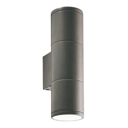 Ideal Lux - Iluminação de parede exterior GUN 2xGU10/35W/230V IP44 antracite