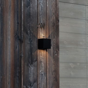 Ideal Lux - Iluminação de parede exterior LED ATOM LED/12W/230V CRI 90 IP54 preto