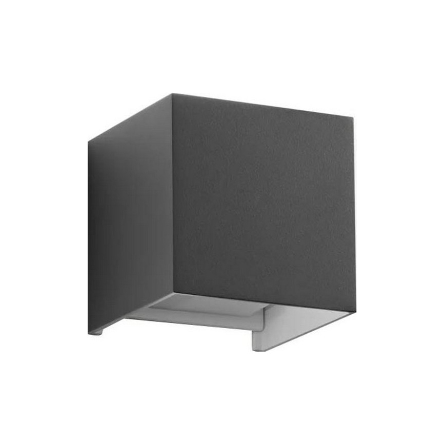 Ideal Lux - Iluminação de parede exterior LED ATOM LED/12W/230V CRI 90 IP54 antracite