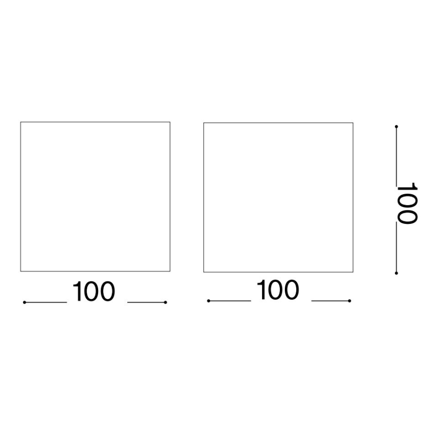 Ideal Lux - Iluminação de parede exterior LED ATOM LED/12W/230V CRI 90 IP54 antracite