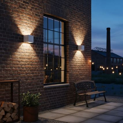 Ideal Lux - Iluminação de parede exterior LED ATOM LED/12W/230V CRI 90 IP54 branco