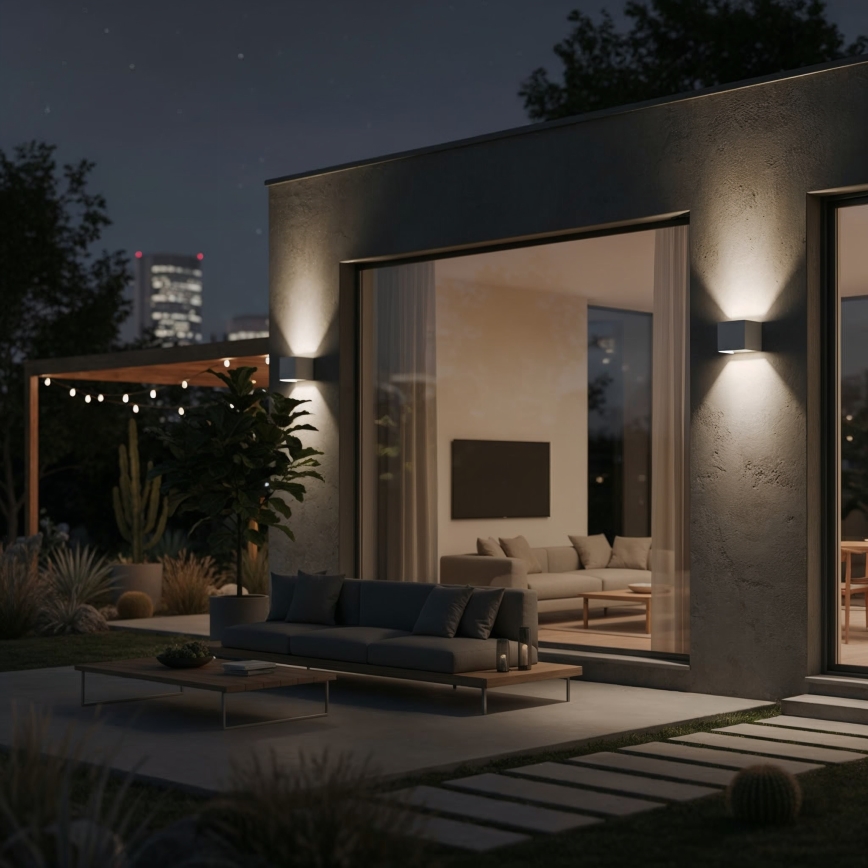 Ideal Lux - Iluminação de parede exterior LED ATOM LED/12W/230V CRI 90 IP54 branco