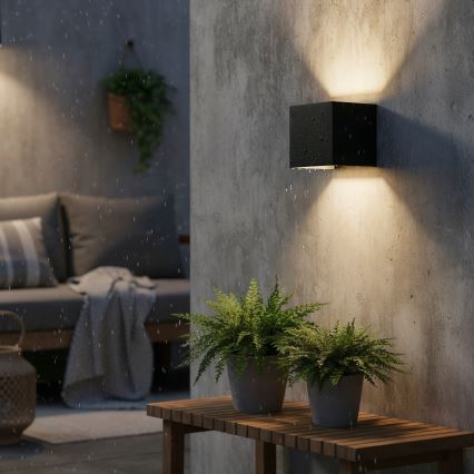 Ideal Lux - Iluminação de parede exterior LED ATOM LED/12W/230V CRI 90 IP54 preto