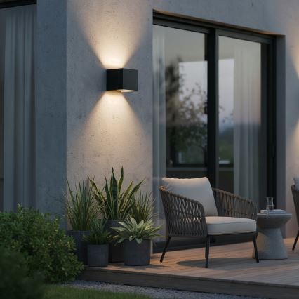 Ideal Lux - Iluminação de parede exterior LED ATOM LED/12W/230V CRI 90 IP54 preto