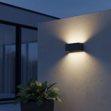 Ideal Lux - Iluminação de parede exterior LED ATOM LED/25W/230V CRI 90 IP54 antracite