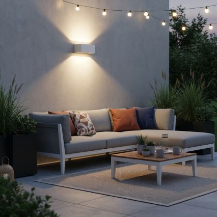 Ideal Lux - Iluminação de parede exterior LED ATOM LED/25W/230V CRI 90 IP54 branco