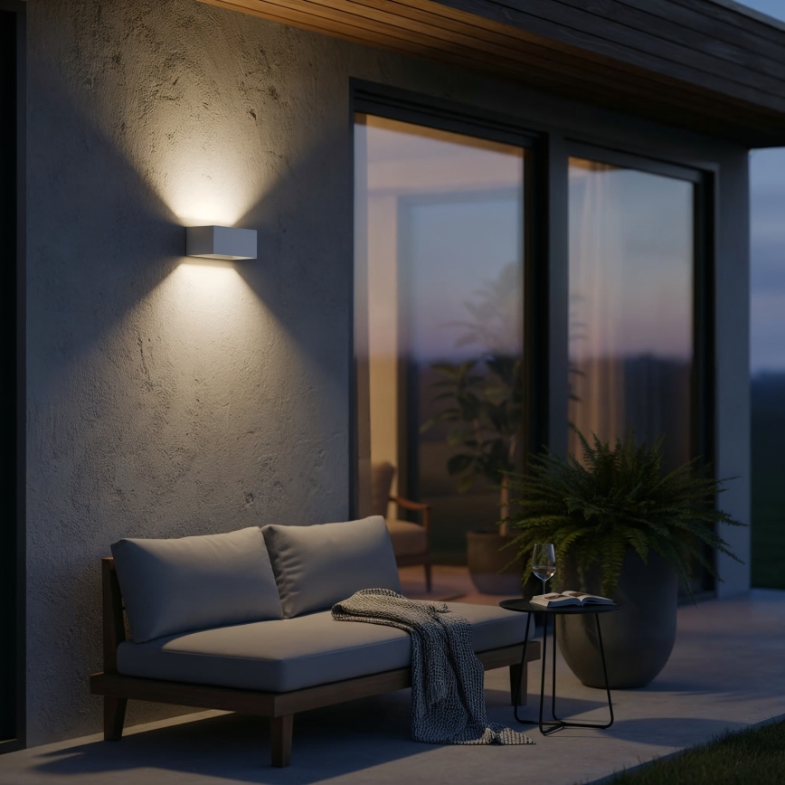 Ideal Lux - Iluminação de parede exterior LED ATOM LED/25W/230V CRI 90 IP54 branco