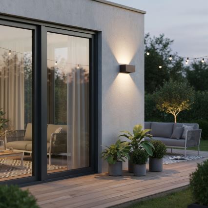 Ideal Lux - Iluminação de parede exterior LED ATOM LED/25W/230V CRI 90 IP54 castanho