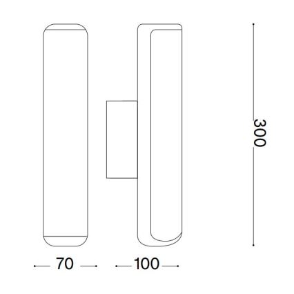 Ideal Lux - Iluminação de parede exterior LED ETERE LED/9,5W/230V 4000K CRI 90 IP44 castanho