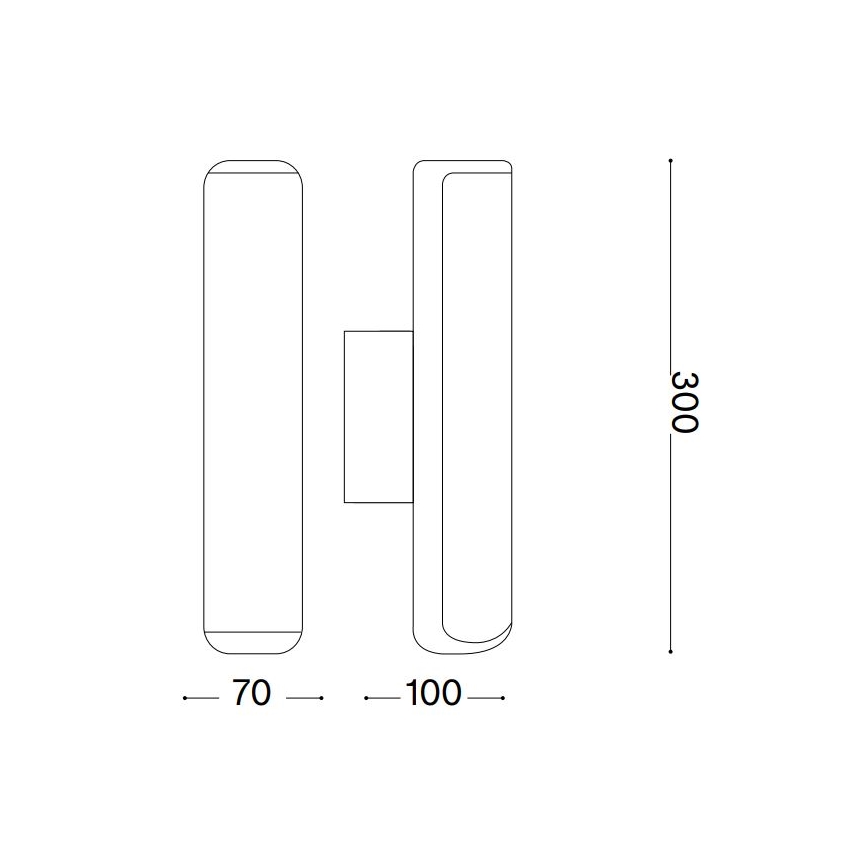 Ideal Lux - Iluminação de parede exterior LED ETERE LED/9,5W/230V 4000K CRI 90 IP44 preto