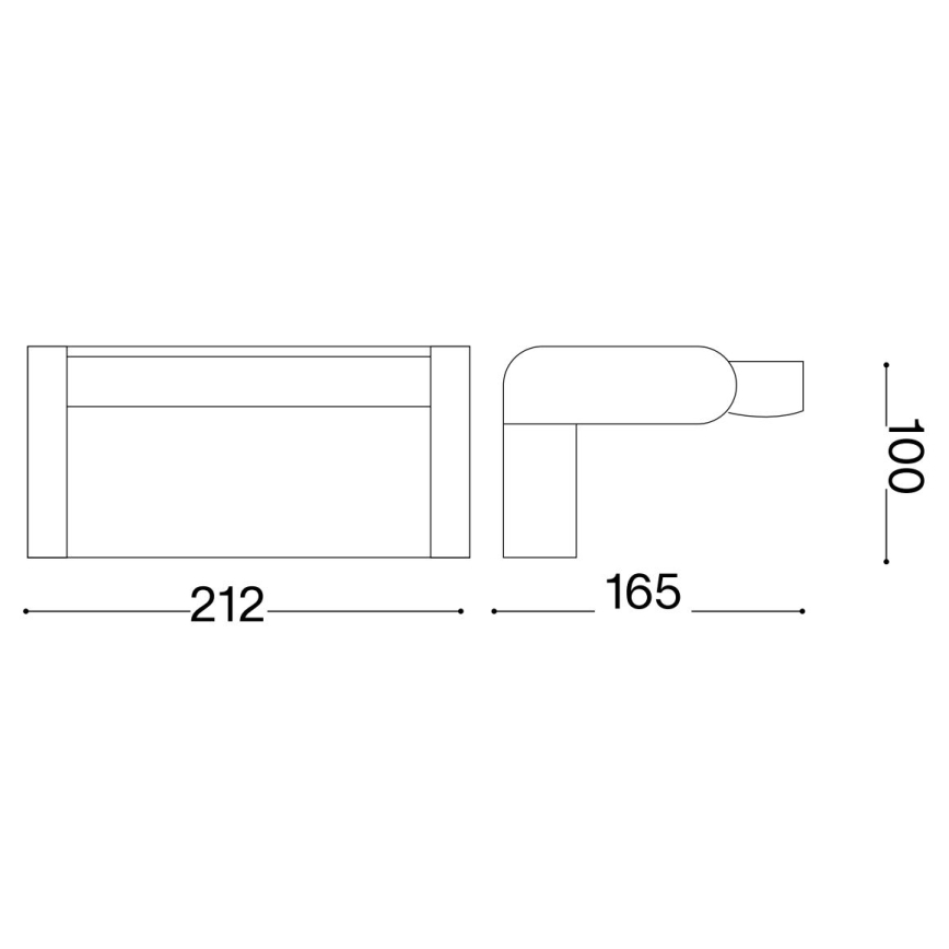 Ideal Lux - Iluminação de parede exterior LED SWIPE LED/21W/230V CRI 90 IP54 castanho