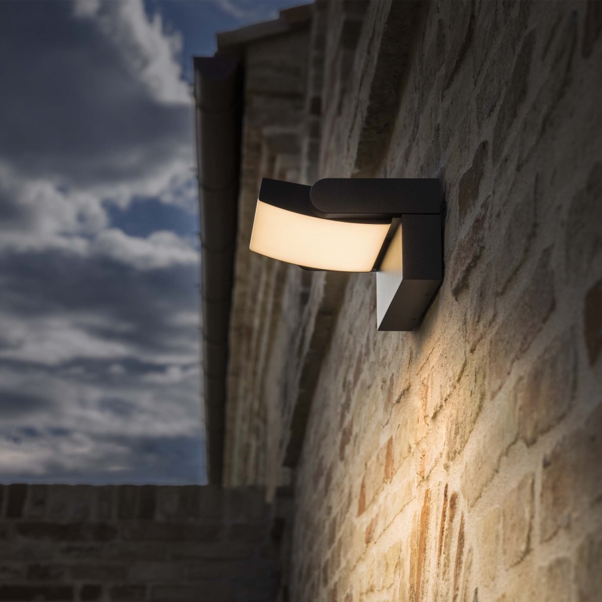 Ideal Lux - Iluminação de parede exterior LED SWIPE LED/21W/230V CRI 90 IP54 antracite