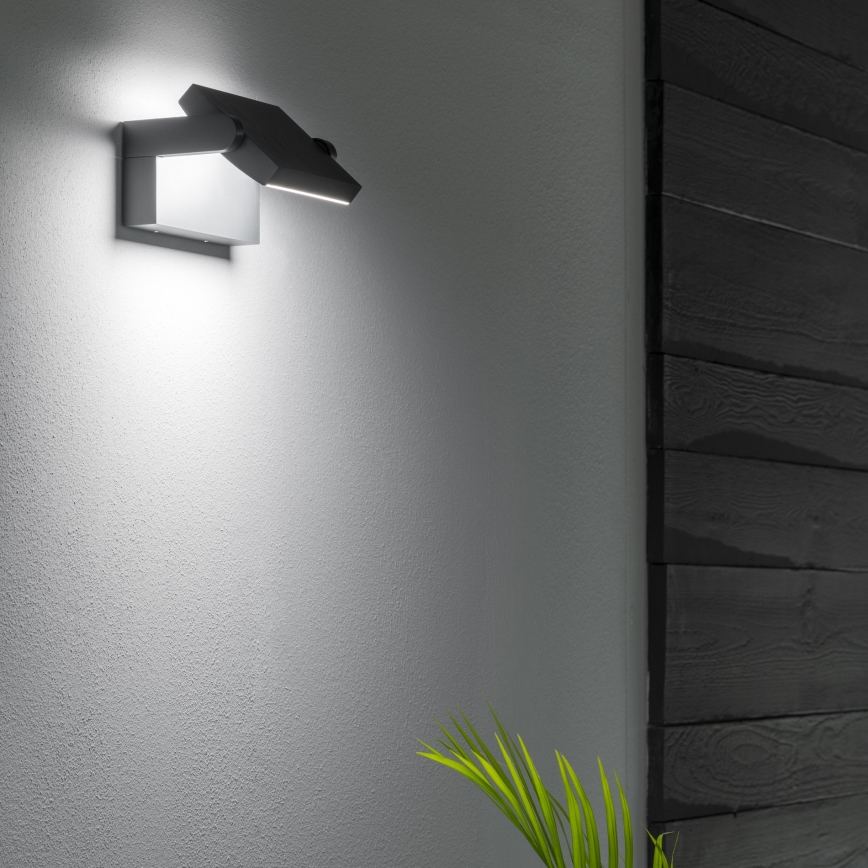 Ideal Lux - Iluminação de parede exterior LED SWIPE LED/21W/230V CRI 90 IP54 antracite