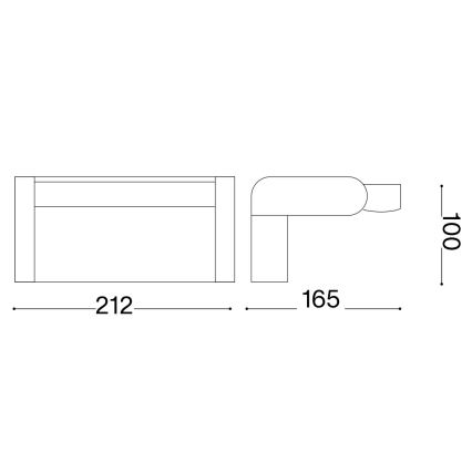 Ideal Lux - Iluminação de parede exterior LED SWIPE LED/21W/230V CRI 90 IP54 antracite