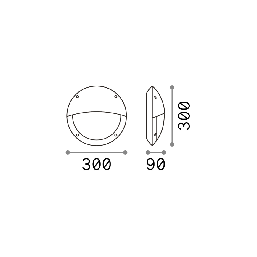 Ideal Lux - Iluminação de parede exterior LUCIA 1xE27/23W/230V IP66 branco