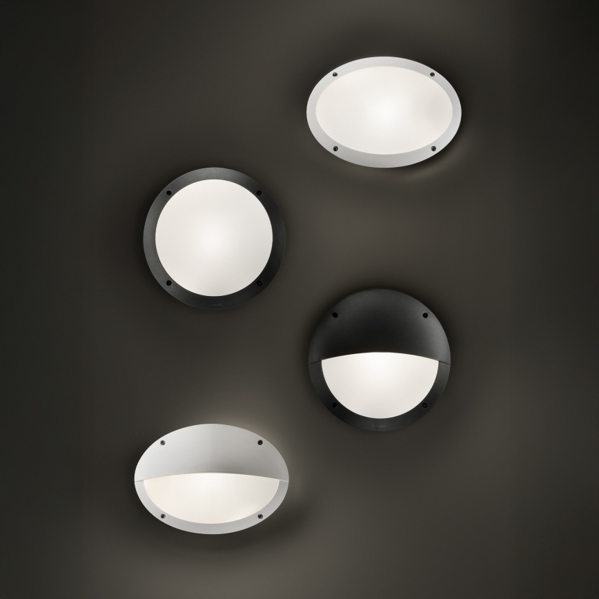 Ideal Lux - Iluminação de parede exterior LUCIA 1xE27/23W/230V IP66 preto
