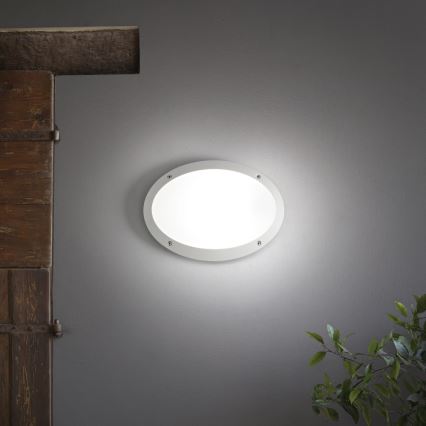 Ideal Lux - Iluminação de parede exterior MADDI 1xE27/23W/230V IP66 branco