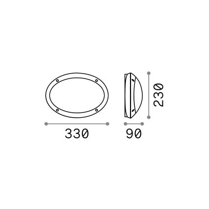 Ideal Lux - Iluminação de parede exterior MADDI 1xE27/23W/230V IP66 branco