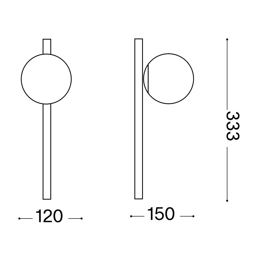 Ideal Lux - Iluminação de parede LED BINOMIO 1xG9/3W/230V branco