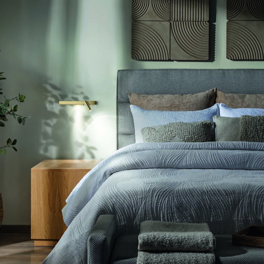 Ideal Lux - Iluminação de parede LED BONNE 2xLED/6,5W/230V CRI 90 dourado