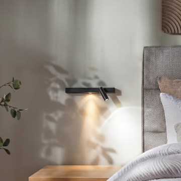 Ideal Lux - Iluminação de parede LED BONNE 2xLED/6,5W/230V CRI 90 preto