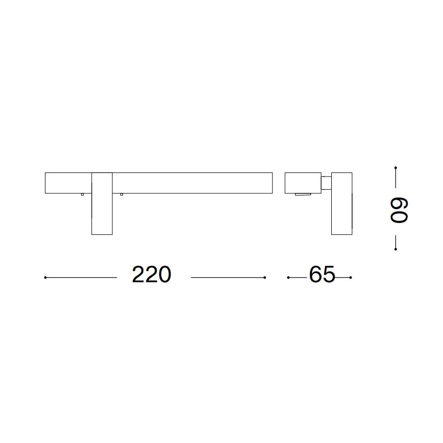 Ideal Lux - Iluminação de parede LED BONNE LED/6,5W/230V CRI 90 preto